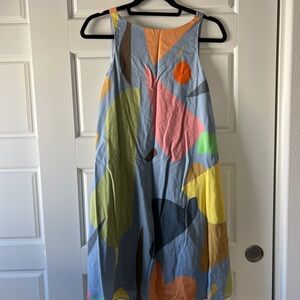 Our Second Nature Colorful Abstract Sleeveless Dress